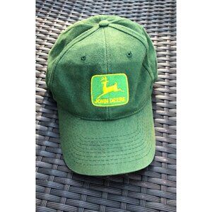 John Deere Green Baseball Cap Adjustable 6-Panel Hat Embroidered Logo Vintage